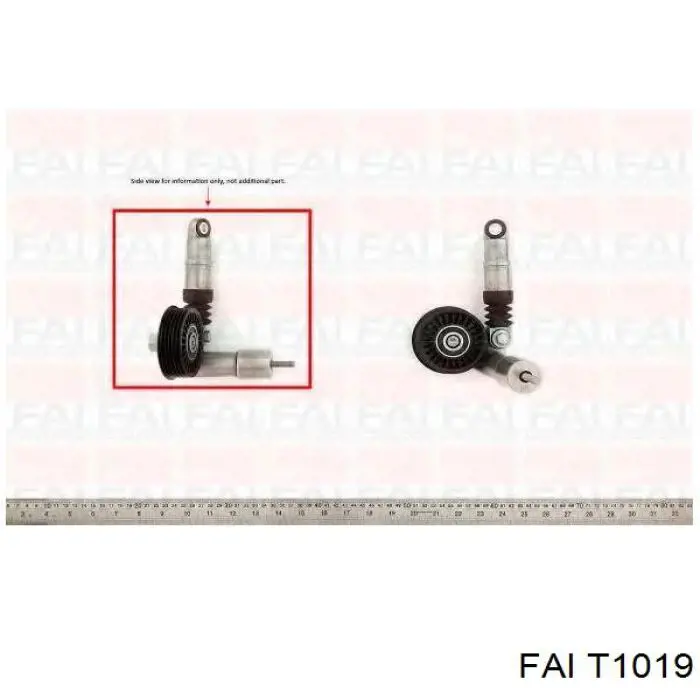 Ролик натяжителя ременя газорозподілу FAI T1019 ціна, від 54.81 USD