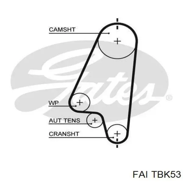 Комплект ГРМ FAI TBK53 ціна, від 38.30 USD