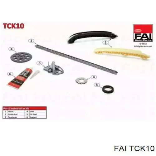 TCK10 FAI ланцюг грм, комплект