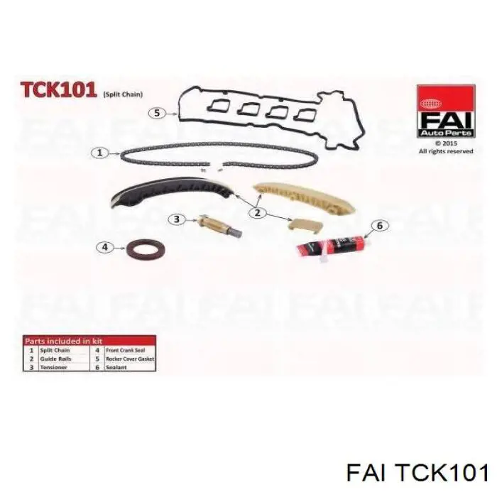 Ланцюг ГРМ, комплект FAI TCK101 ціна, від 122.23 USD