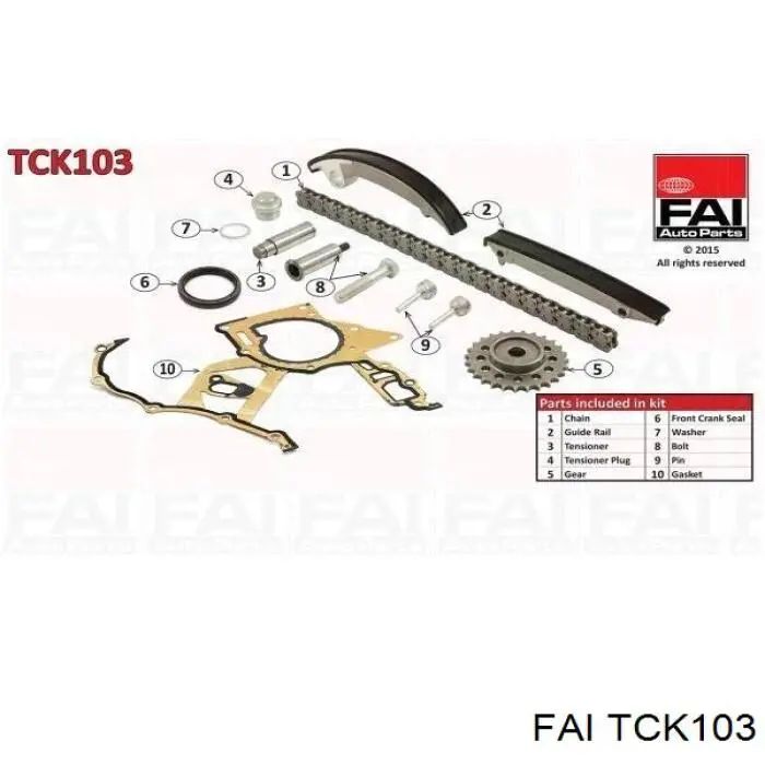 Купити TCK103 FAI Комплект ланцюга ГРМ