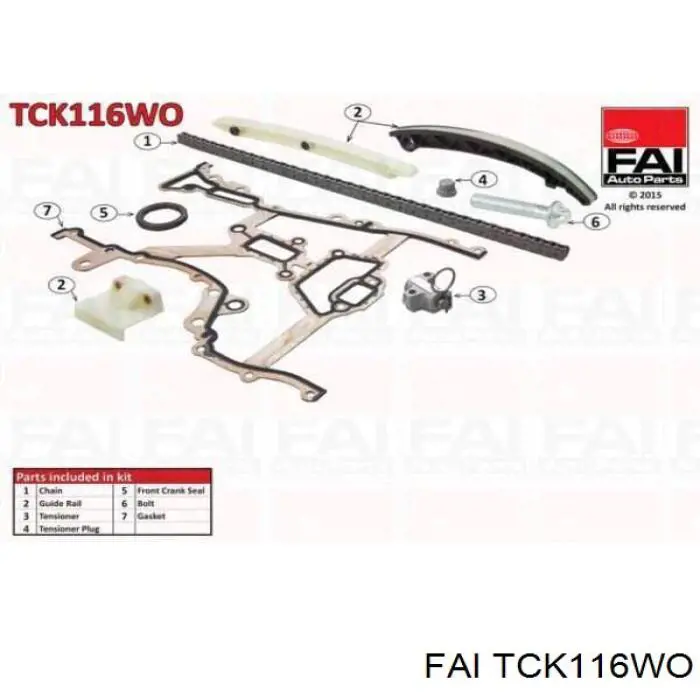 Купити TCK116WO FAI Комплект ланцюга ГРМ