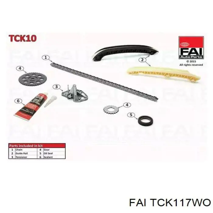 Ланцюг ГРМ, комплект FAI TCK117WO ціна, від 127.67 USD
