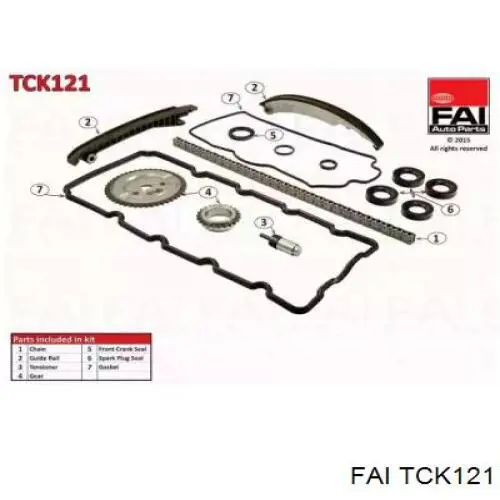 Ланцюг ГРМ, комплект FAI TCK121 ціна, від 89.00 USD