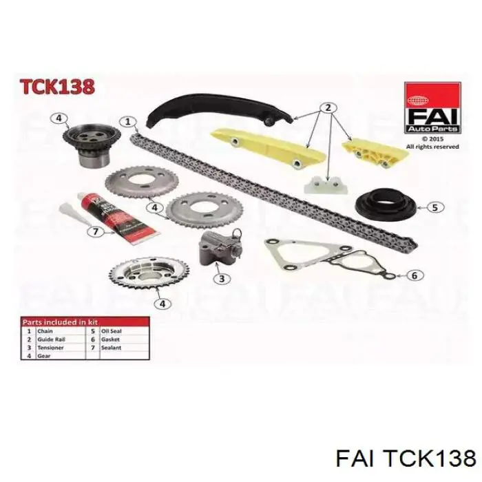 Ланцюг ГРМ, комплект FAI TCK138 ціна, від 249.05 USD