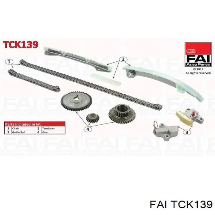 Ланцюг ГРМ, комплект FAI TCK139 ціна, від 167.29 USD