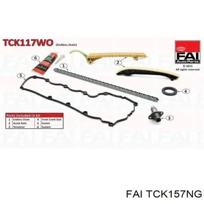 Ланцюг ГРМ, комплект FAI TCK157NG ціна, від 125.09 USD
