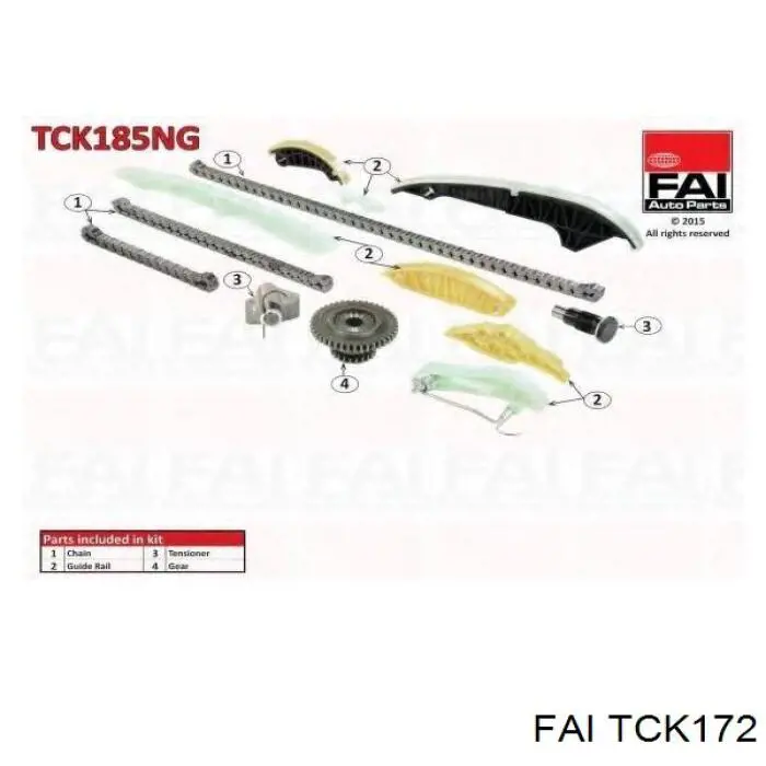 Ланцюг ГРМ, комплект FAI TCK172 ціна, від 139.79 USD
