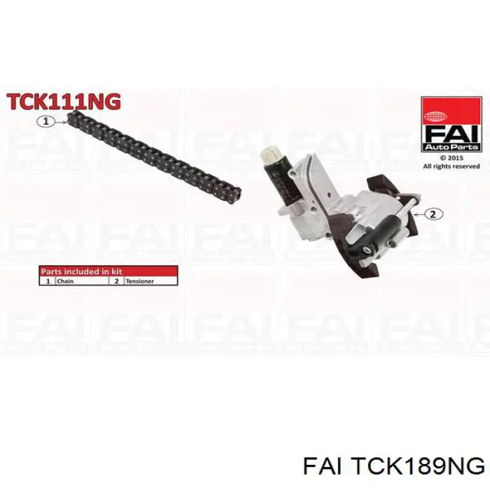 Комплект ланцюга ГРМ TCK189NG FAI