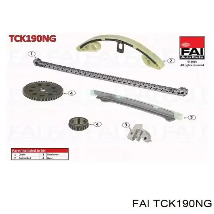Ланцюг ГРМ, комплект FAI TCK190NG ціна, від 97.43 USD