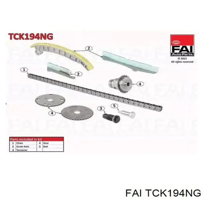 Ланцюг ГРМ, комплект FAI TCK194NG ціна, від 143.18 USD