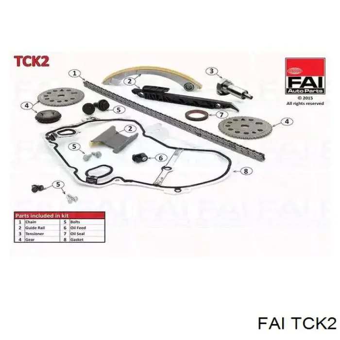 Ланцюг ГРМ, комплект FAI TCK2 ціна, від 150.94 USD