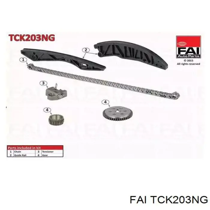 Ланцюг ГРМ, комплект FAI TCK203NG ціна, від 107.49 USD