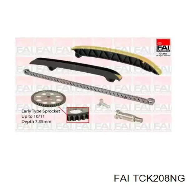 Ланцюг ГРМ, комплект FAI TCK208NG ціна, від 94.19 USD