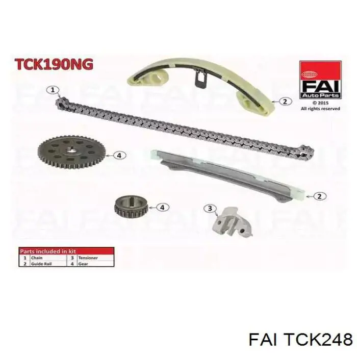 Ланцюг ГРМ, комплект FAI TCK248 ціна, від 259.74 USD