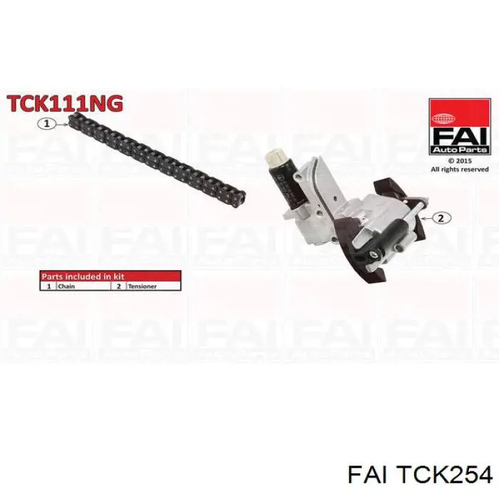 Комплект ланцюга ГРМ TCK254 FAI