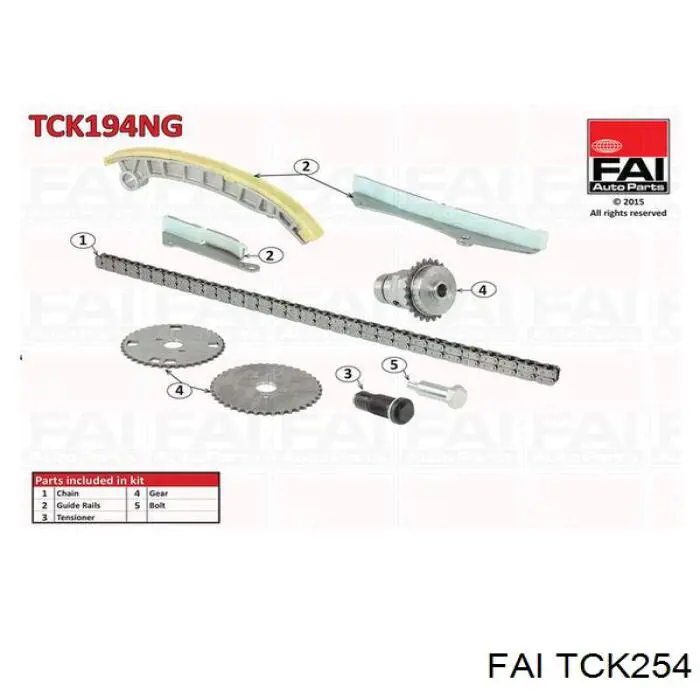 TCK254 FAI Ланцюг ГРМ, комплект