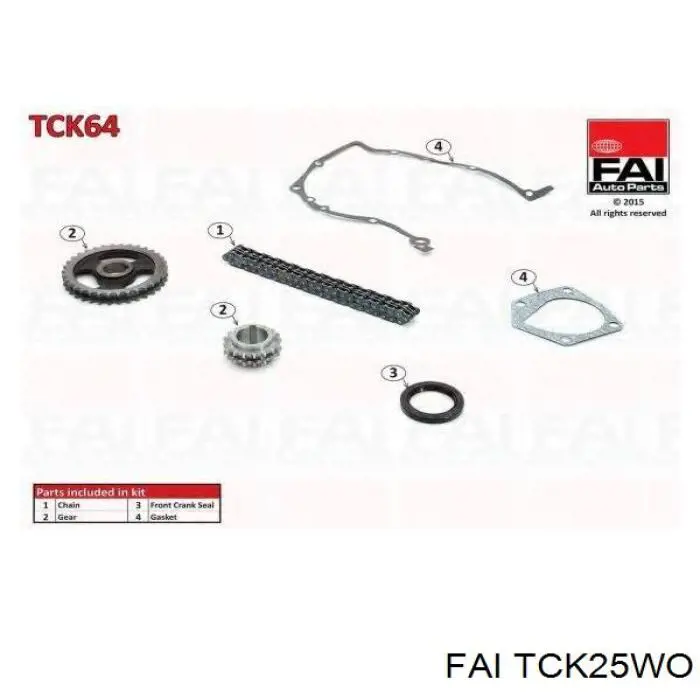 Ланцюг ГРМ, комплект FAI TCK25WO ціна, від 76.79 USD