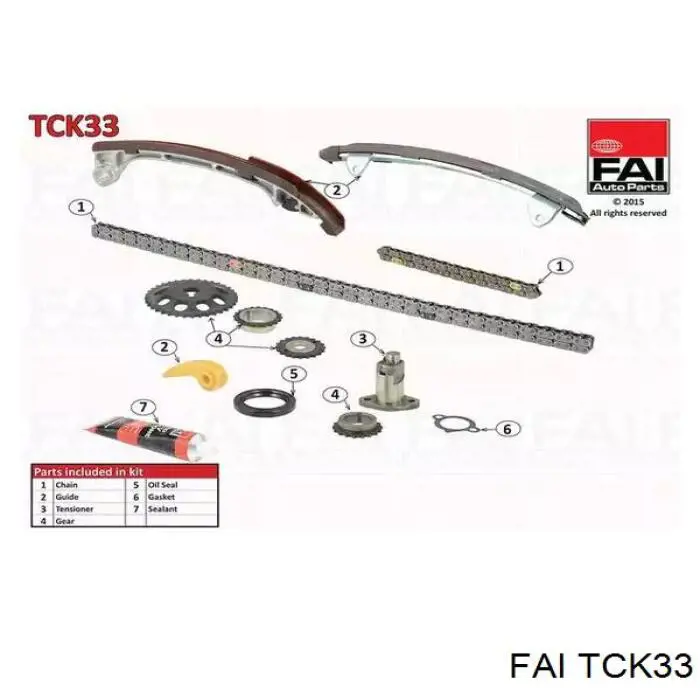 Ланцюг ГРМ, комплект FAI TCK33 ціна, від 118.75 USD