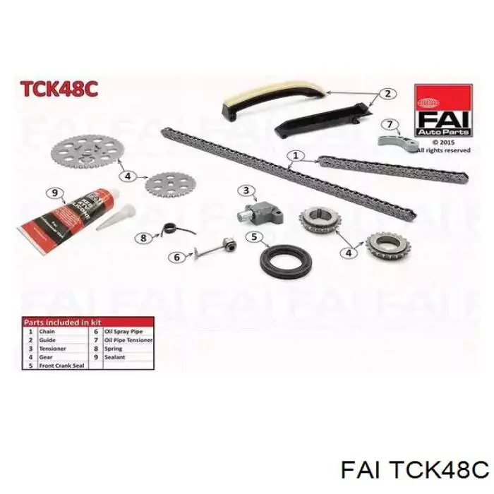 Ланцюг ГРМ, комплект FAI TCK48C ціна, від 114.40 USD