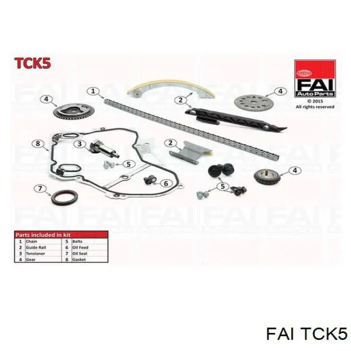 TCK5 FAI Ланцюг ГРМ, комплект