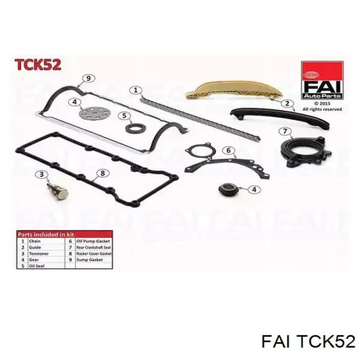 Купити TCK52 FAI Комплект ланцюга ГРМ