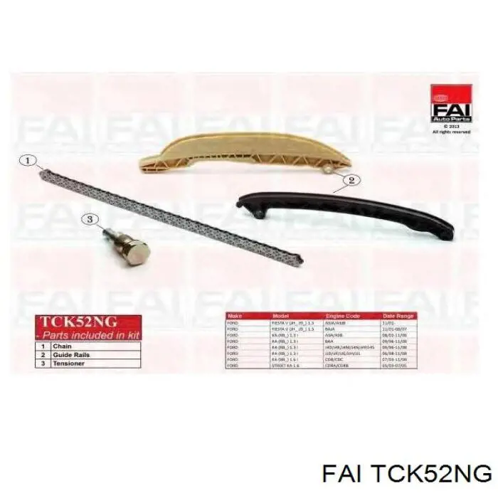 Ланцюг ГРМ, комплект FAI TCK52NG ціна, від 76.69 USD
