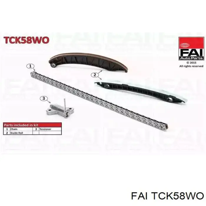 Ланцюг ГРМ, комплект FAI TCK58WO ціна, від 133.49 USD