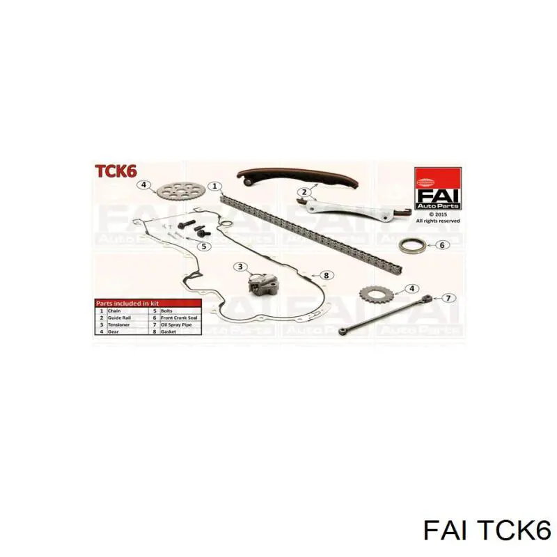 TCK6 FAI ланцюг грм, комплект