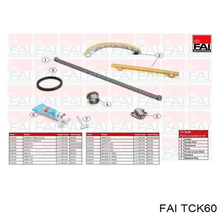 Купити TCK60 FAI Комплект ланцюга ГРМ