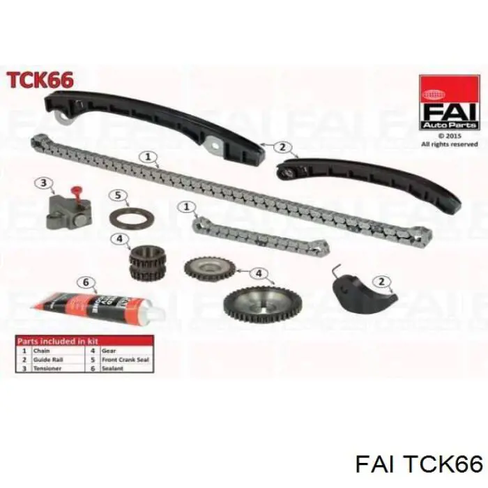 TCK66 FAI Ланцюг ГРМ, комплект