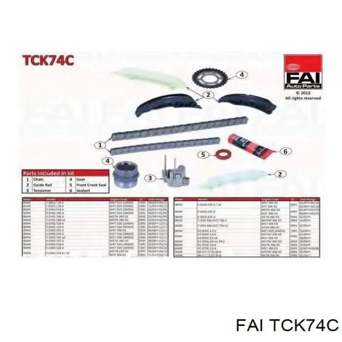 Купити TCK74C FAI Комплект ланцюга ГРМ