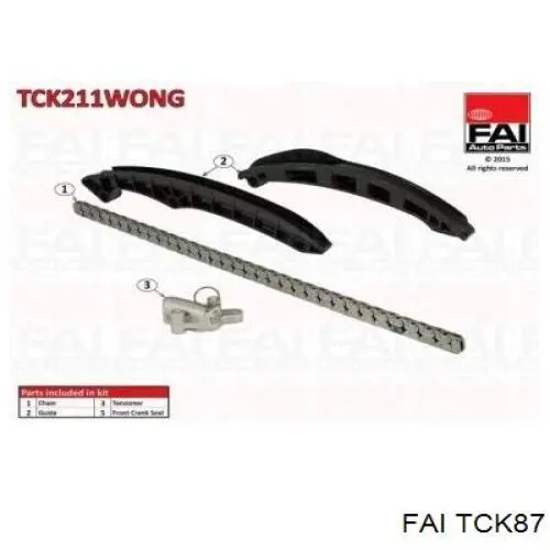 Ланцюг ГРМ, комплект FAI TCK87 ціна, від 101.05 USD
