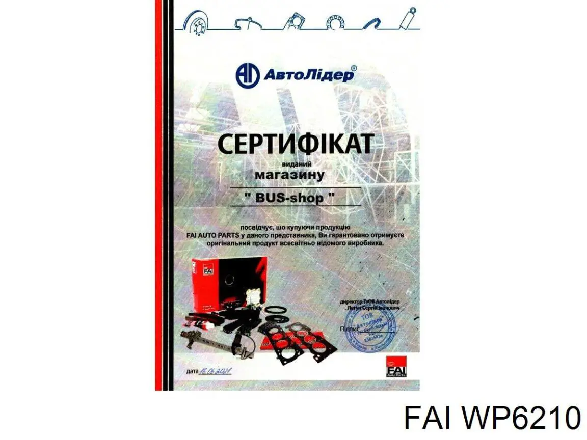 Купити WP6210 FAI Насос охолоджуючої рідини