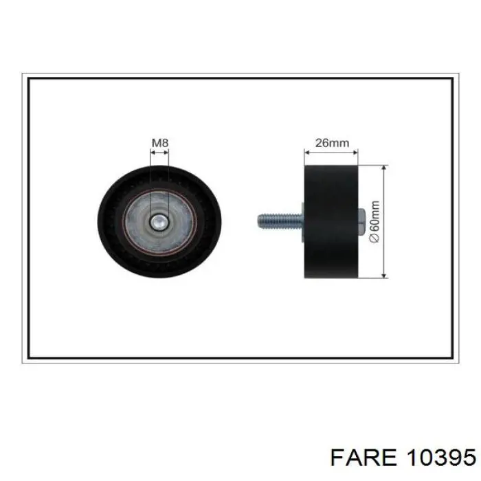 Підшипник маточини передньої 10395 Fare