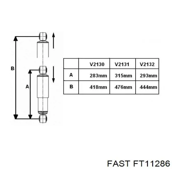 FT11286 Fast амортизатор задній