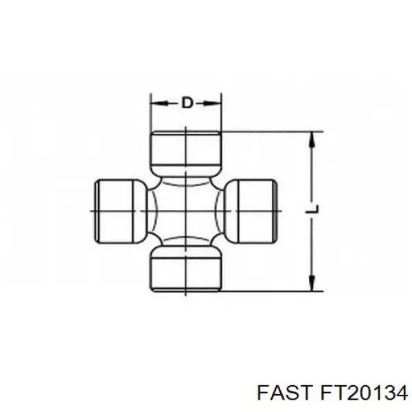Хрестовина рульового механізму Fast FT20134 ціна, від 6.09 USD
