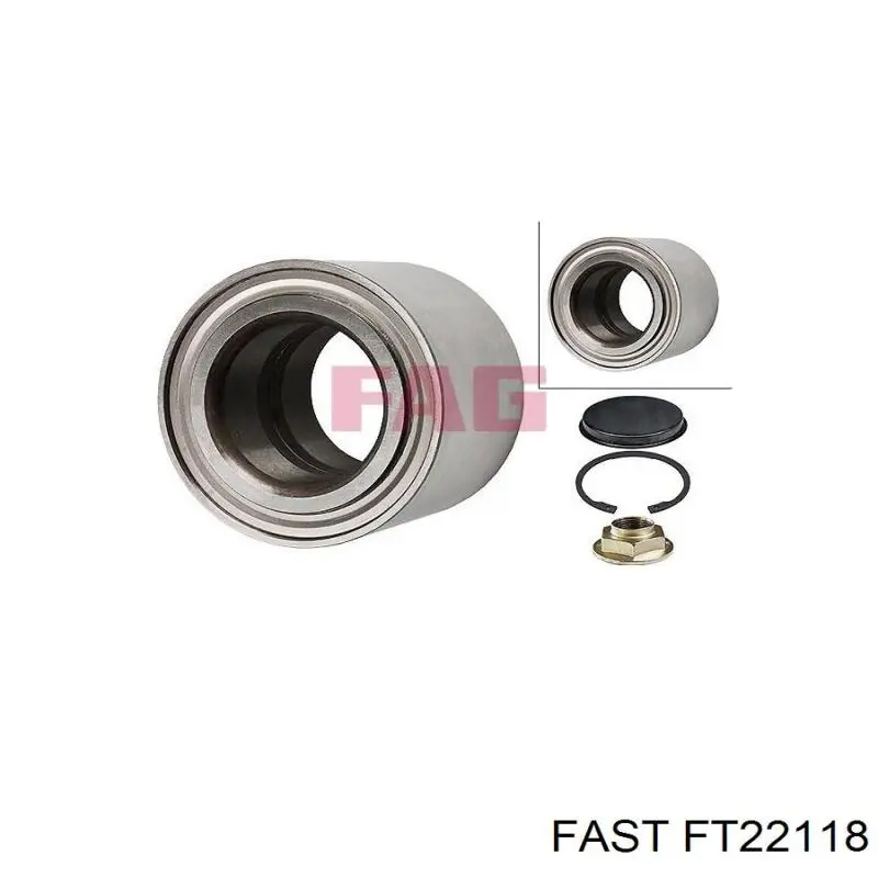 Підшипник маточини задньої Fast FT22118 ціна, від 33.10 USD