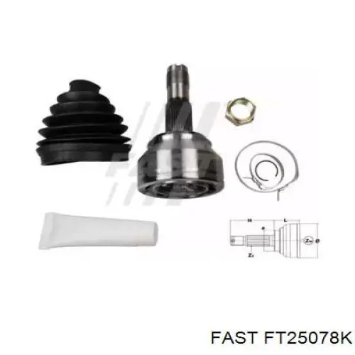 Граната колісна Fast FT25078K ціна, від 38.25 USD