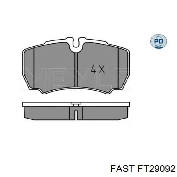 Купити FT29092 Fast Задні колодки