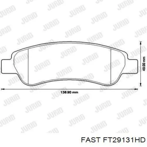 FT29131HD Fast Колодки гальмівні задні, дискові