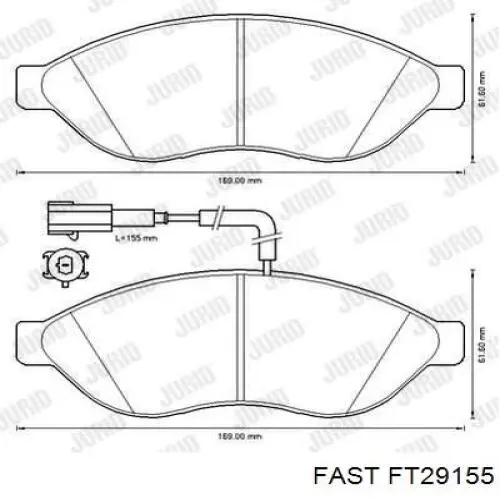 Купити FT29155 Fast Колодки гальмівні передні, дискові