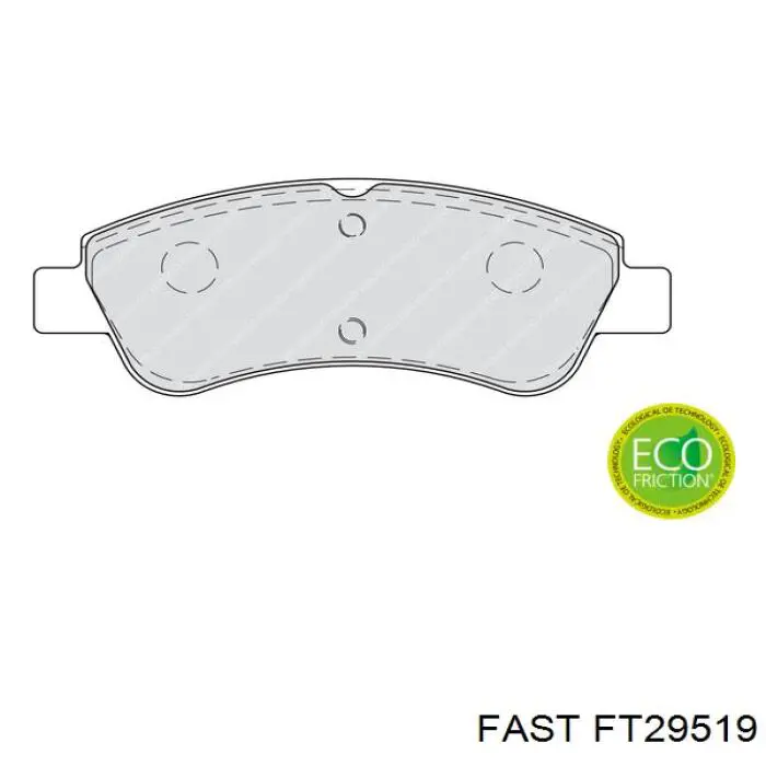 Купити FT29519 Fast Колодки гальмівні передні, дискові