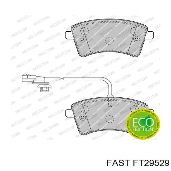 Колодки гальмівні передні, дискові FT29529 Fast