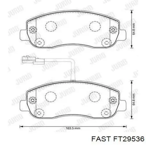 Колодки гальмівні передні, дискові FT29536 Fast