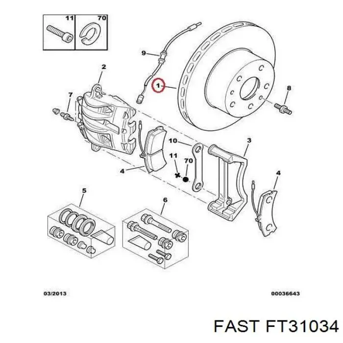 Диск переднього гальма Fast FT31034 ціна, від 38.89 USD