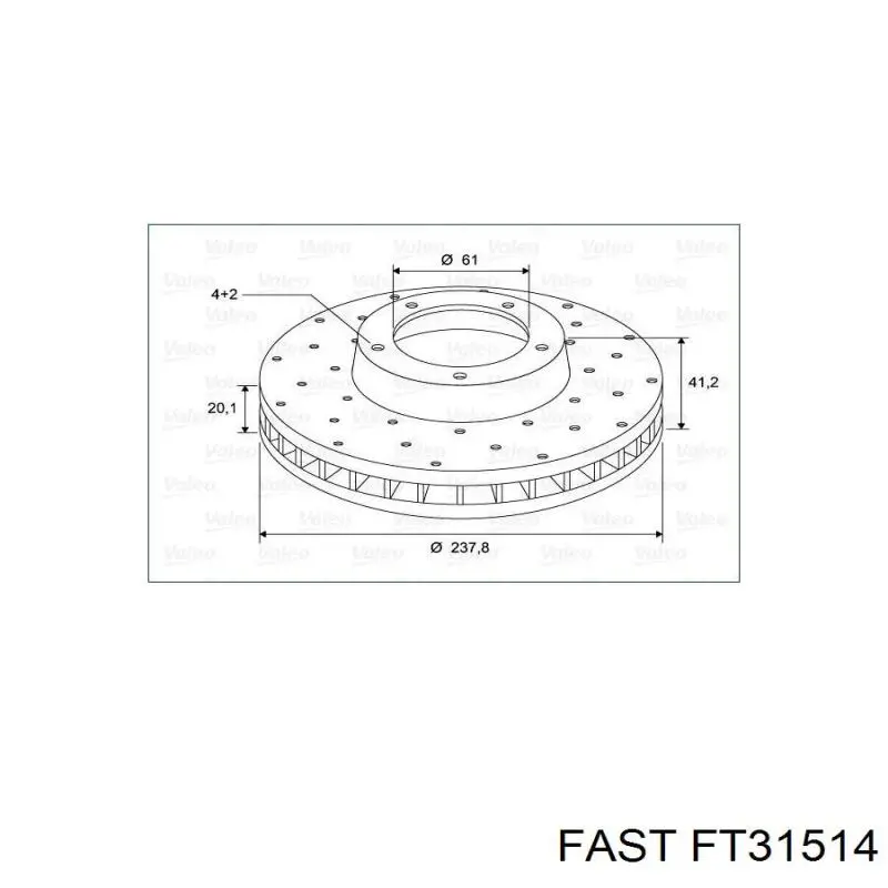 Купити FT31514 Fast Ротор гальмівний