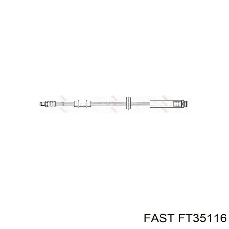 Шланг гальмівний передній Fast FT35116 ціна, від 6.01 USD