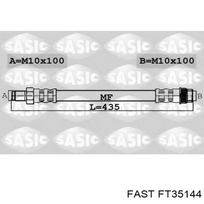 Шланг гальмівний задній Fast FT35144 ціна, від 5.52 USD