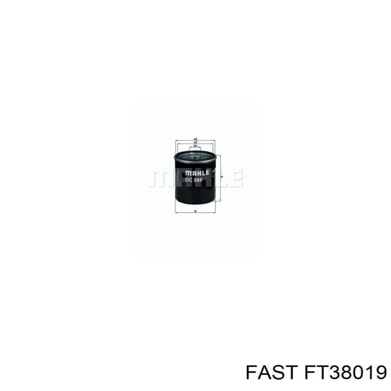 Фільтр масляний Fast FT38019